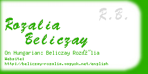 rozalia beliczay business card